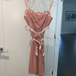 Laundry Pink Silk Grecian Style Dress